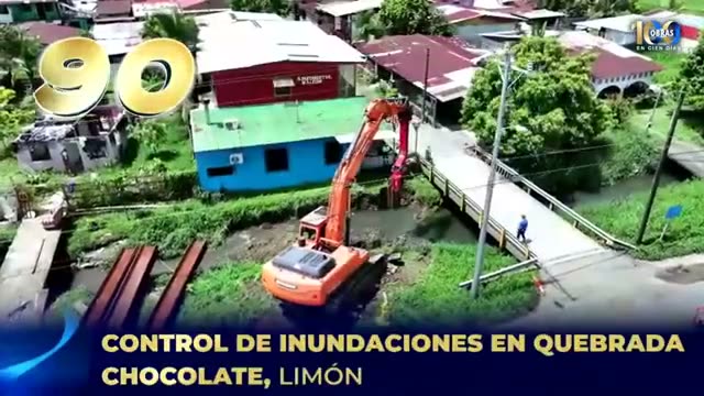 Placa 090: Control de inundaciones en Quebrada Chocolate, Limón